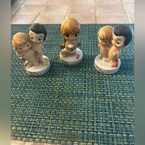 Set of 3 Vintage Ceramic Figurines - Love is 1972